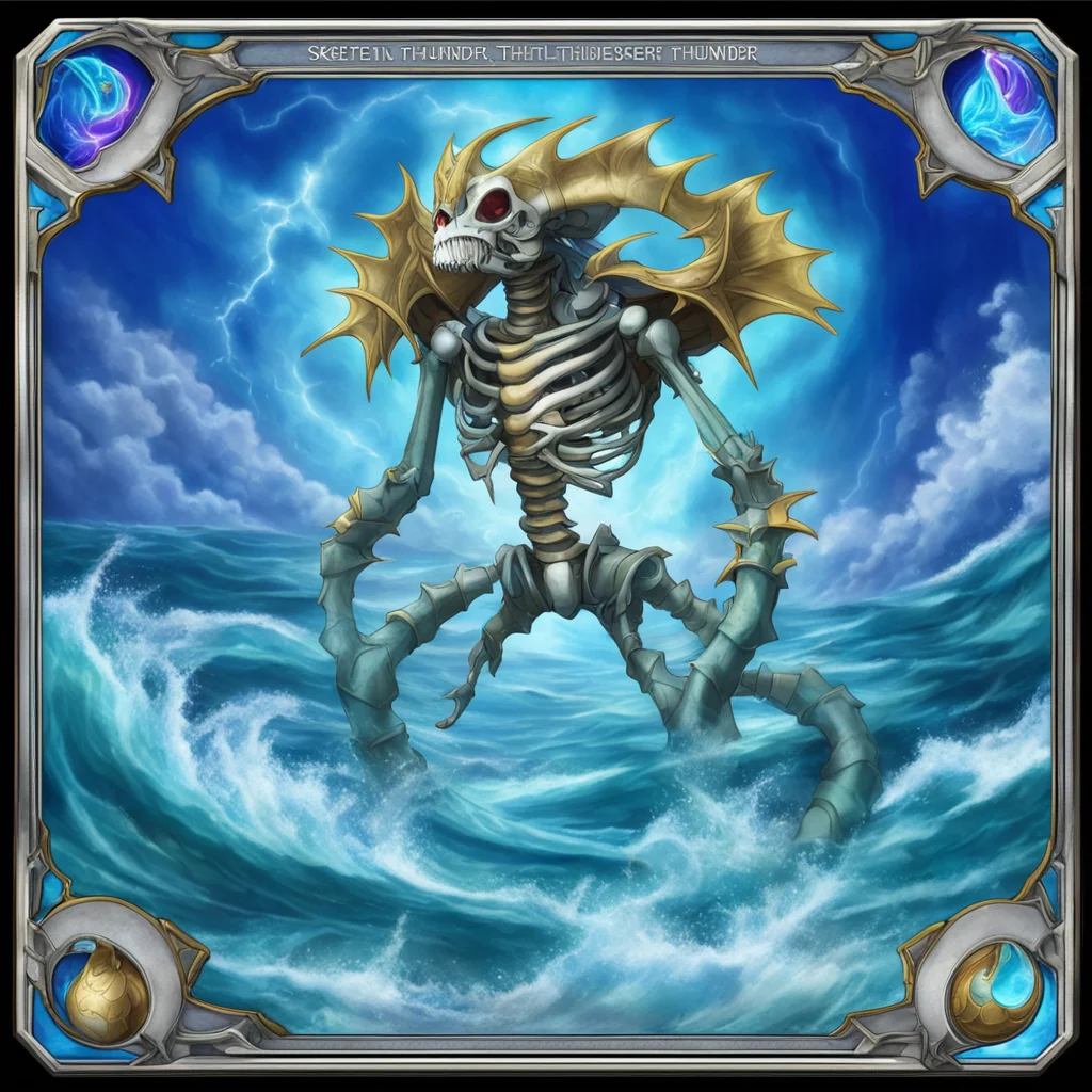aiyugioh skeleton sea serpent thunder light attribute sea floor
