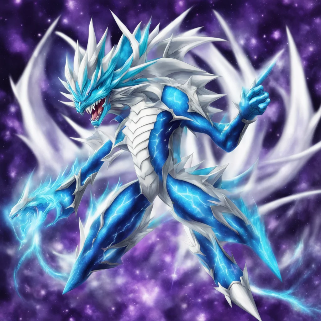 aiyugioh stardust dragon x blue eyes white dragon fusion confident engaging wow artstation art 3